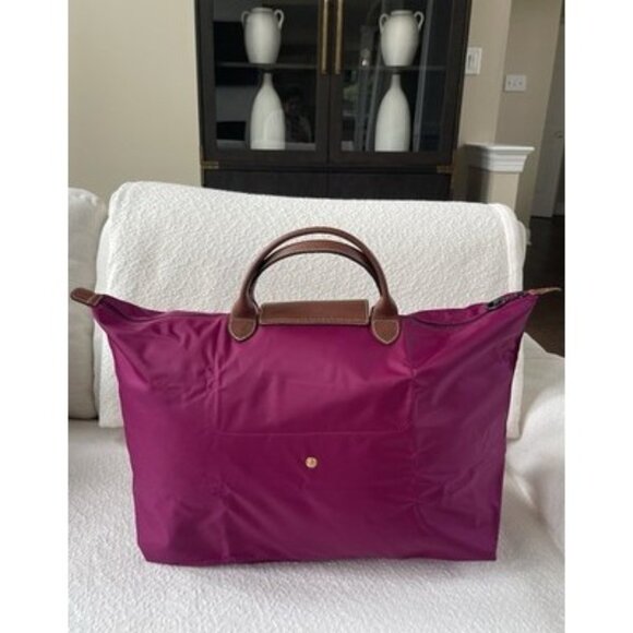 New Longchamp Le Pliage Eiffel Tower Limited Edition Large Tote Bag - Purple - Picture 3 of 7
